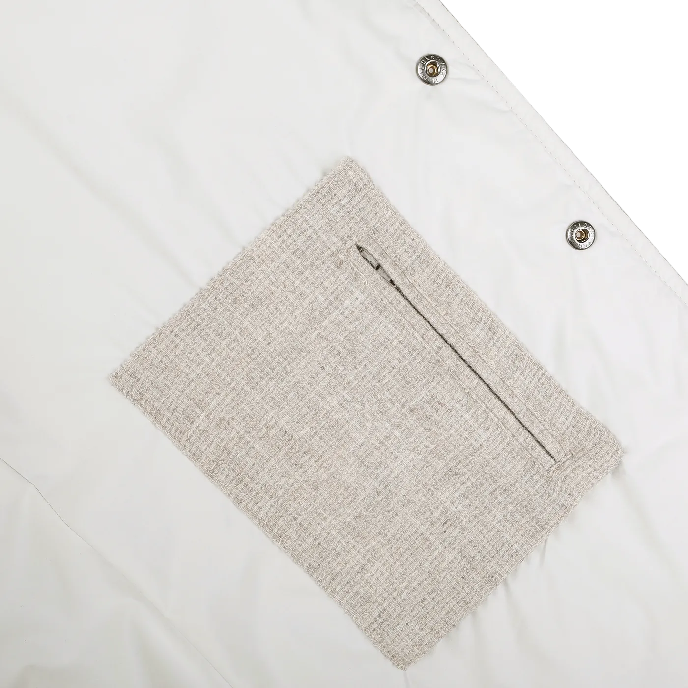 Cream Beige Wool Cashmere Padded Overshirt