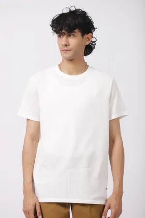 CREW NECK TEXTURED TEE