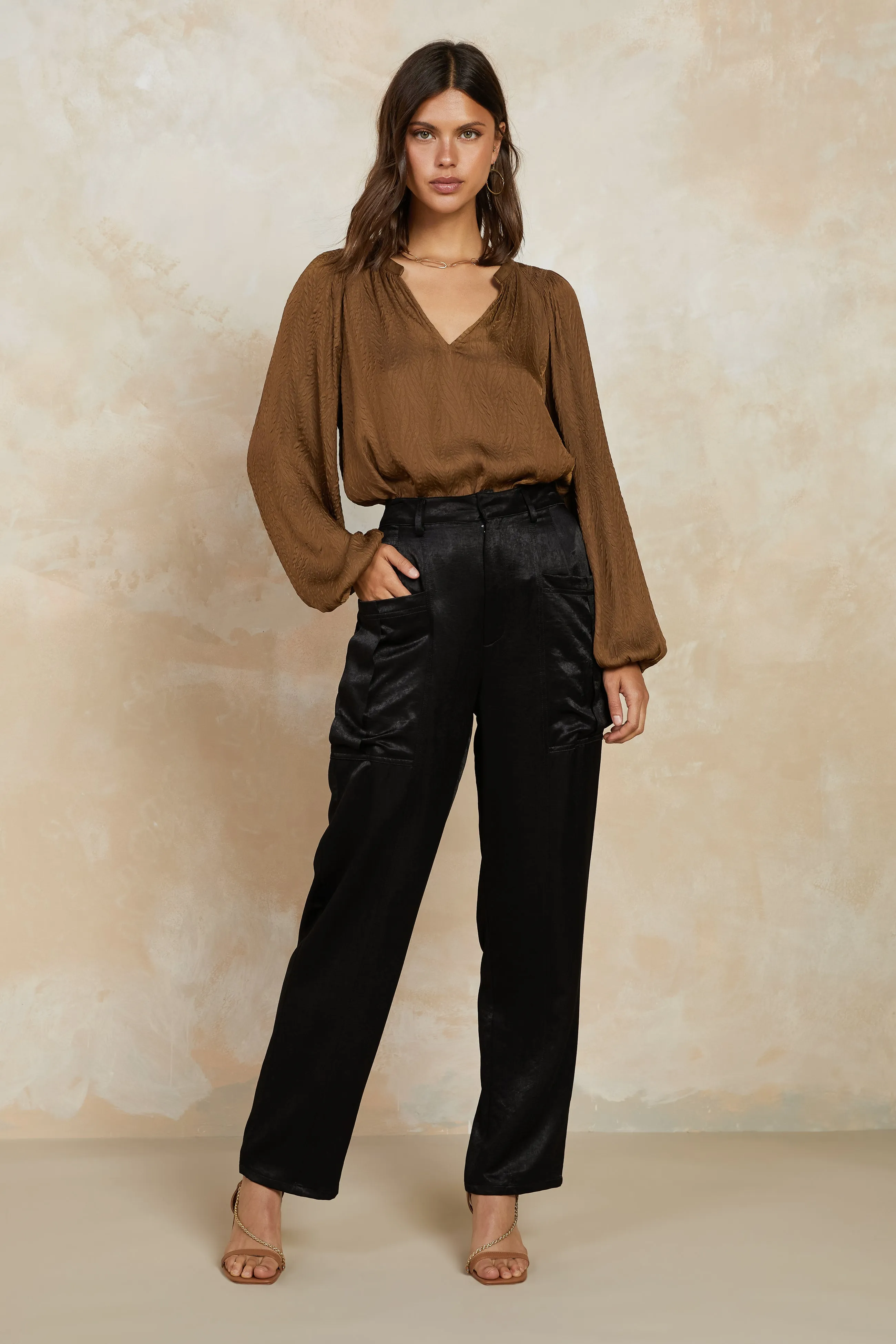 Crinkle Texture Blouse
