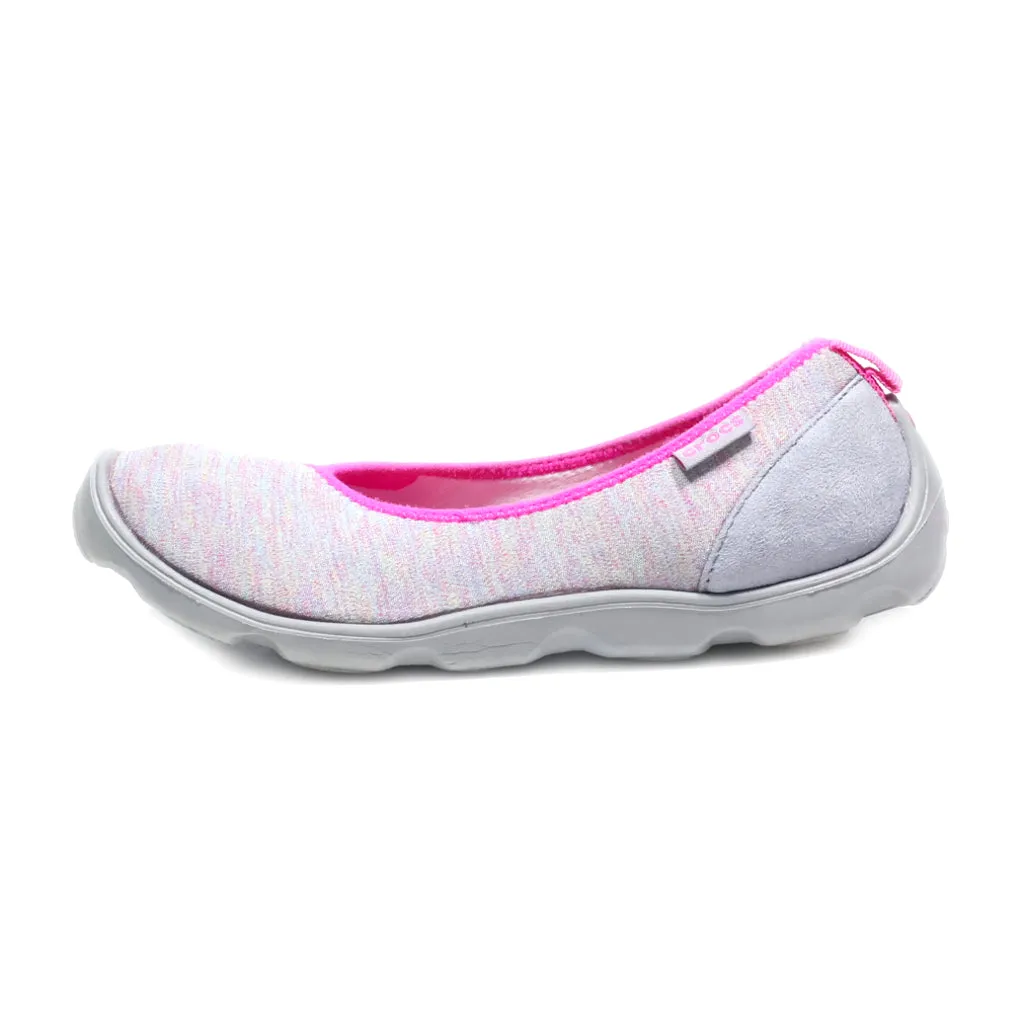 Crocs Ballerinas Fabric Grey Colour For Women