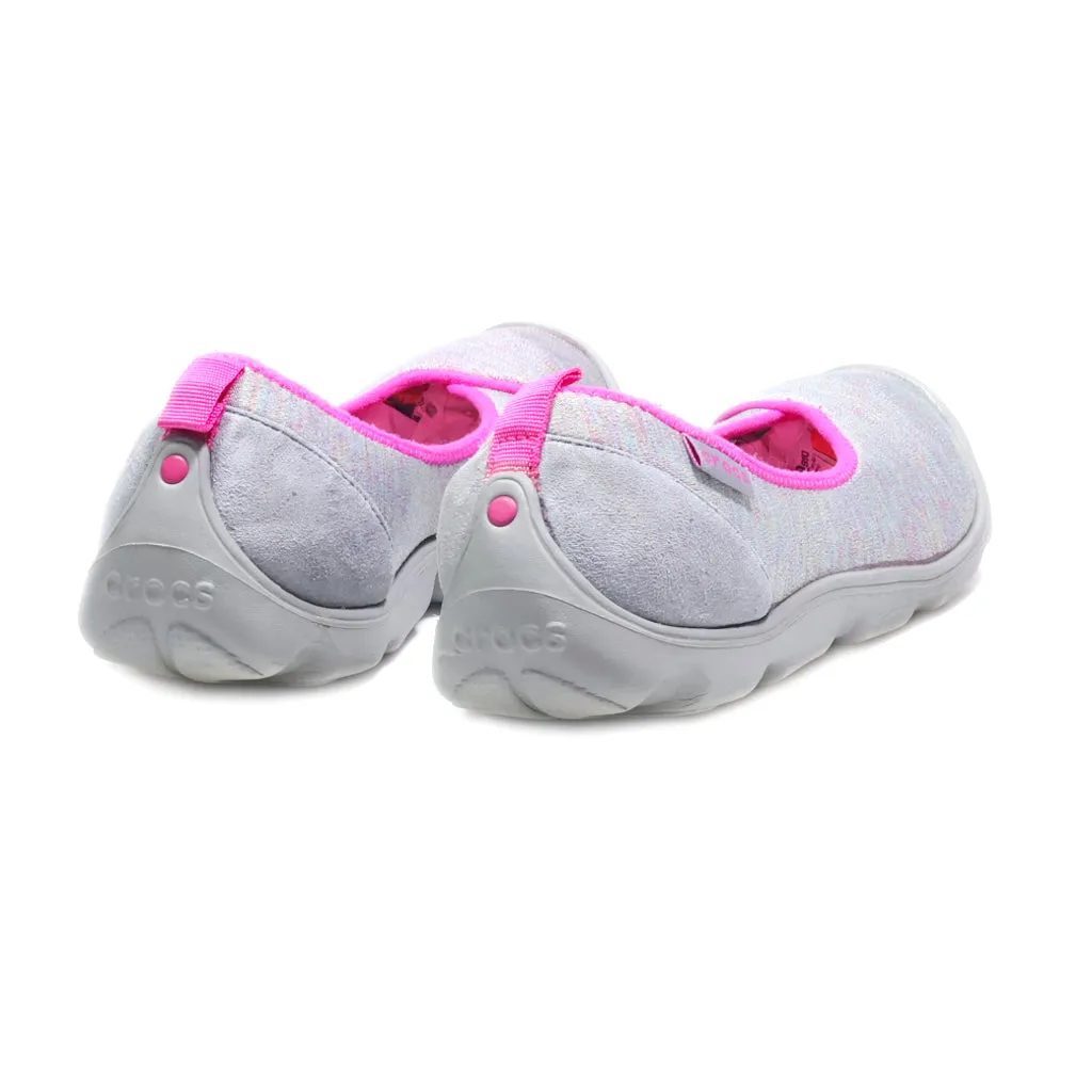 Crocs Ballerinas Fabric Grey Colour For Women