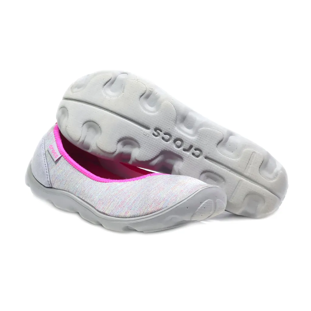 Crocs Ballerinas Fabric Grey Colour For Women