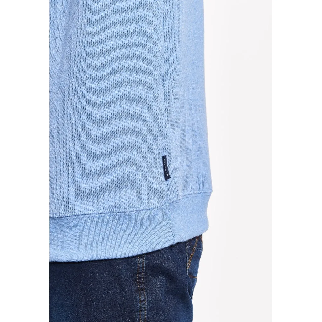 Cromwell Long Sleeve Half Zip Sweater - Denim Melange