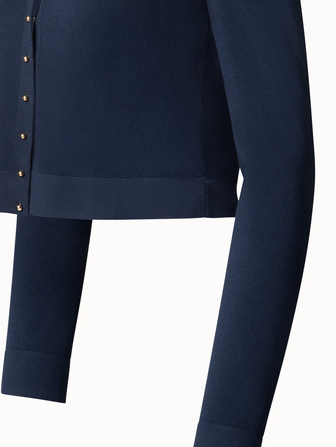 Cropped Cardigan with Gold Buttons
