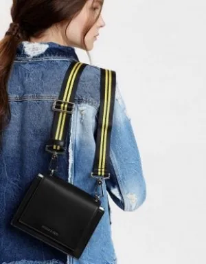 Crossbody bag With long belt Bag For Women (Black)
