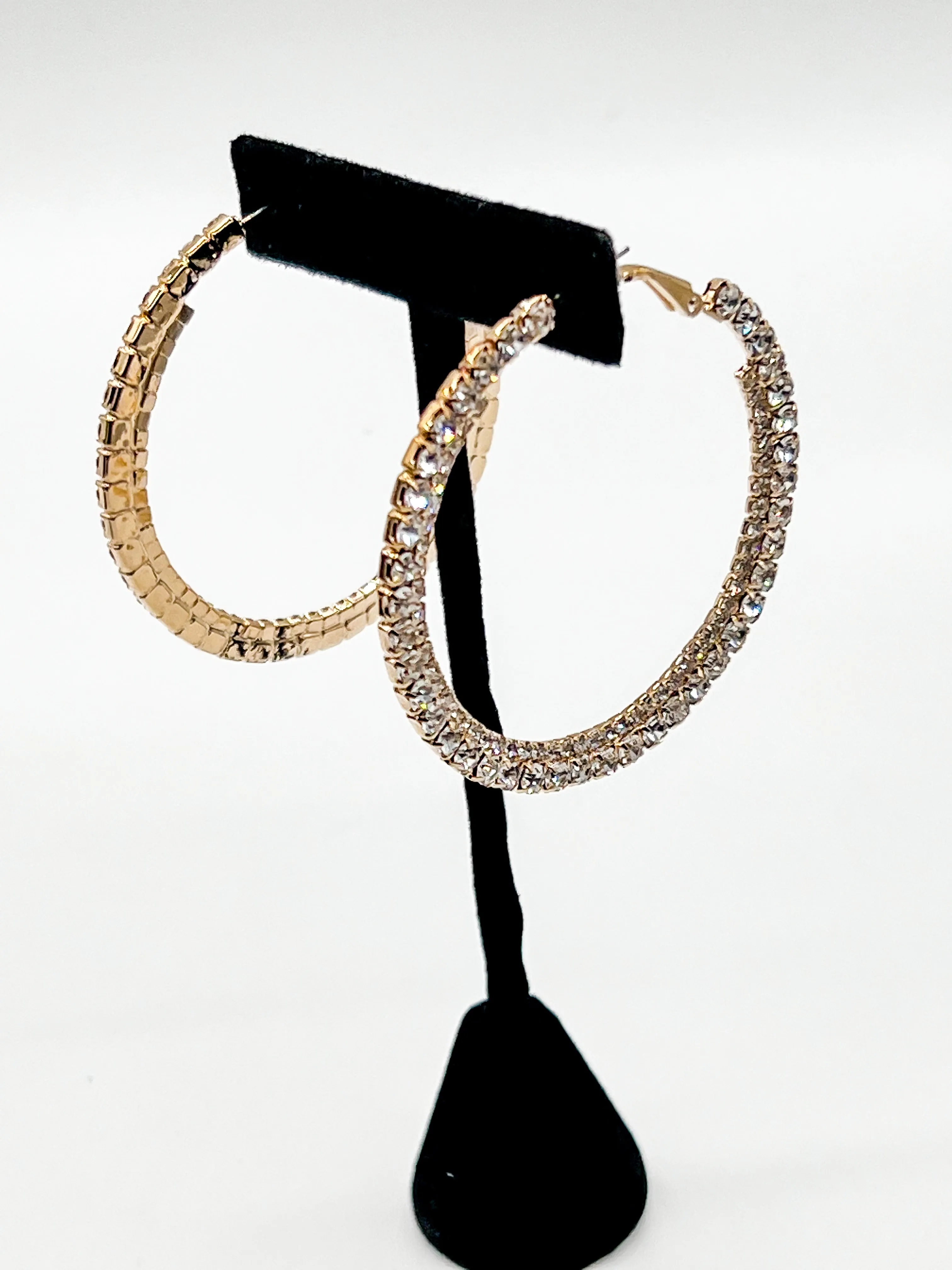 Crystal Clear Hoop Earrings