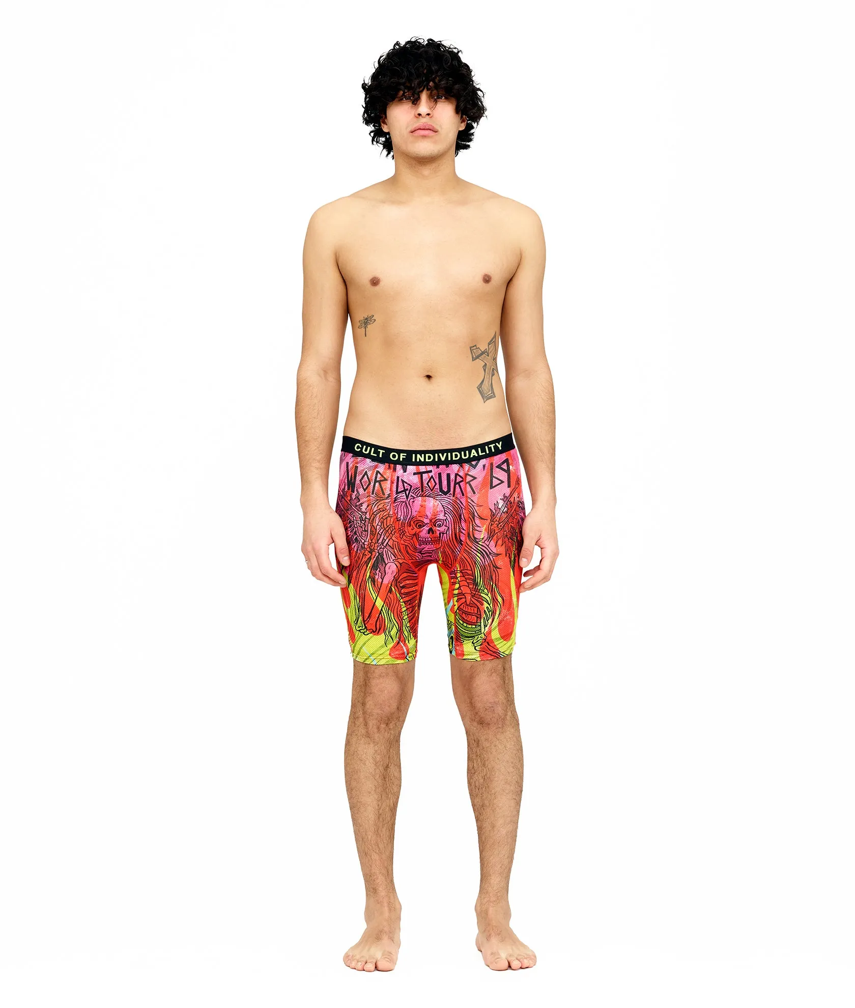 CULT BRIEFS  2 PACK "FALLEN ANGELS" PRINT/SAFTEY GREEN SOLID