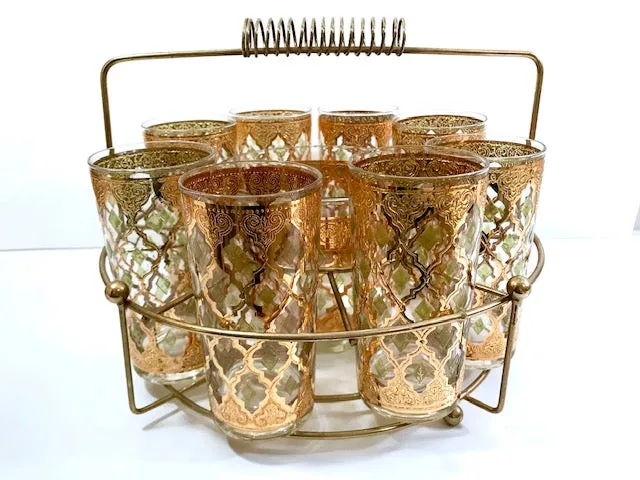 Culver Signed Mid-Century Valencia 10-Piece Bar Set