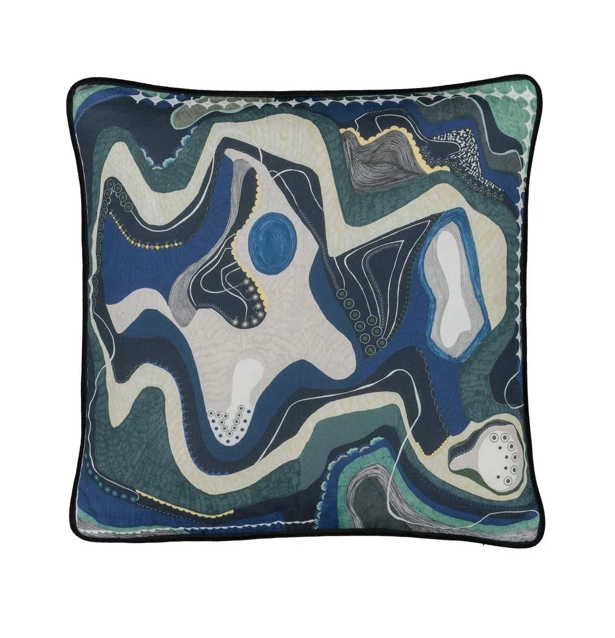 Cushion WHITE SANDS SUNSET RUISSEAU cotton satin