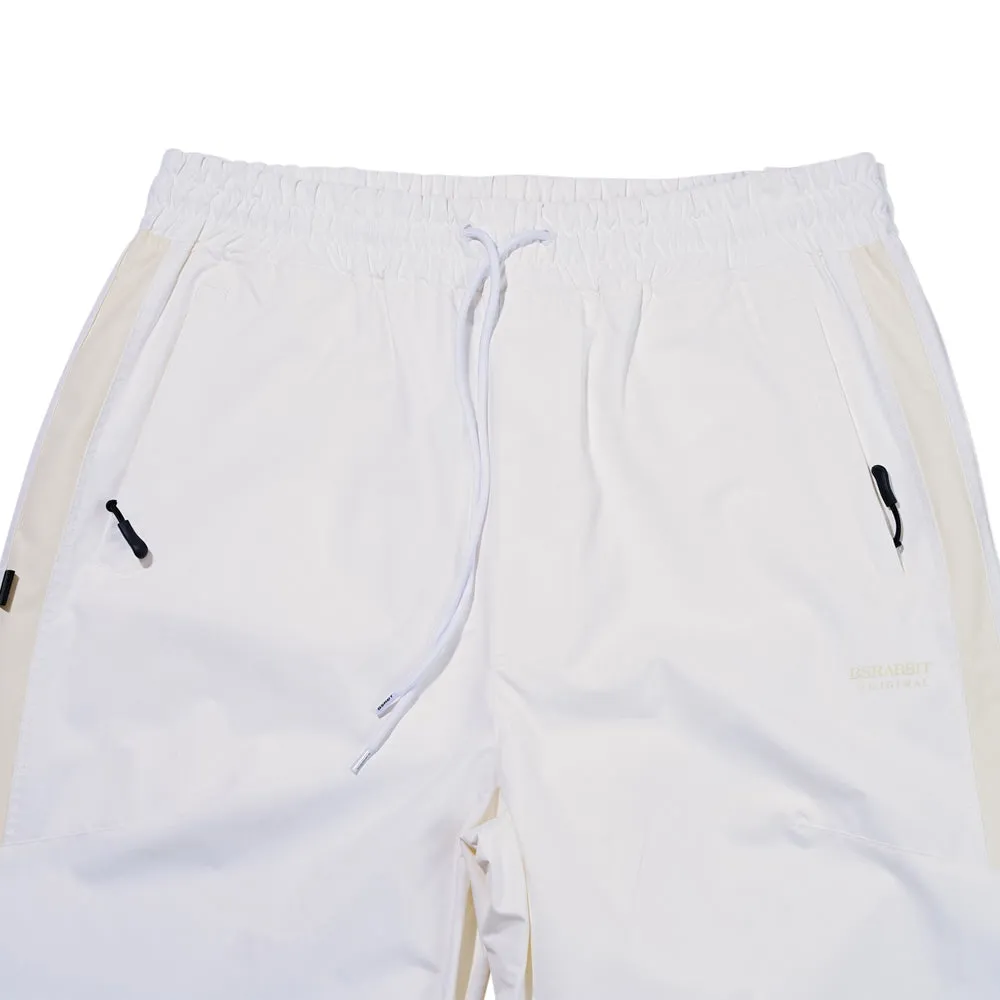 CUT SIDE LINE WIDE TRACK PANTS WHITE