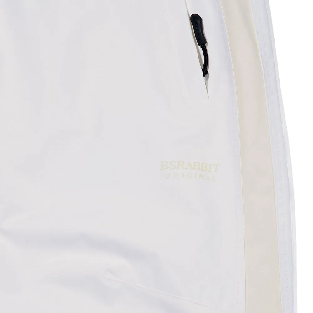 CUT SIDE LINE WIDE TRACK PANTS WHITE