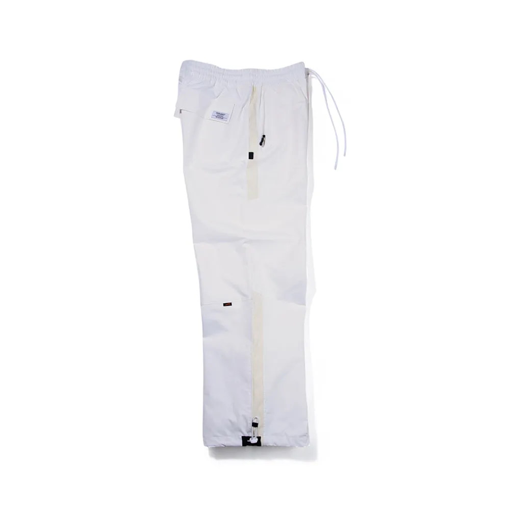 CUT SIDE LINE WIDE TRACK PANTS WHITE