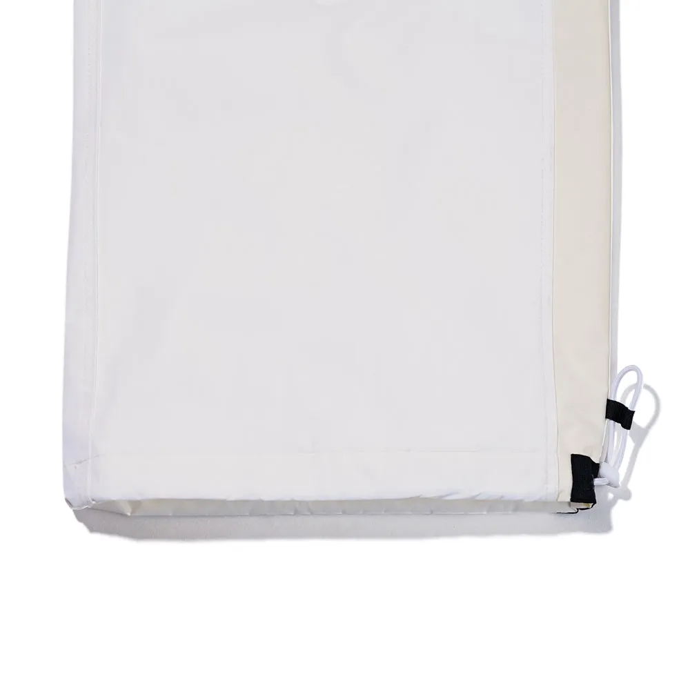 CUT SIDE LINE WIDE TRACK PANTS WHITE