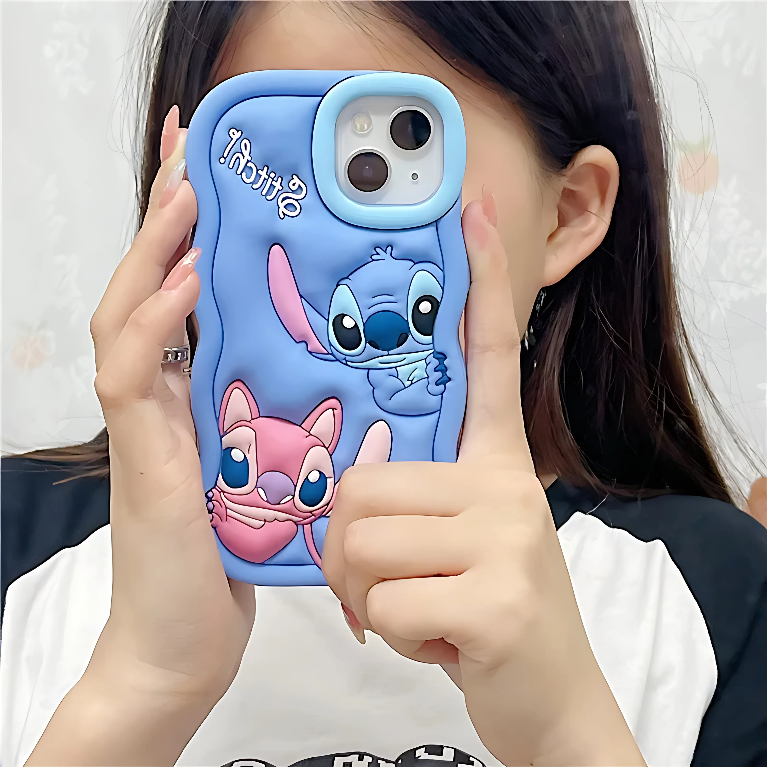 Cute Cartoon Stitch Soft Silicone Phone Case