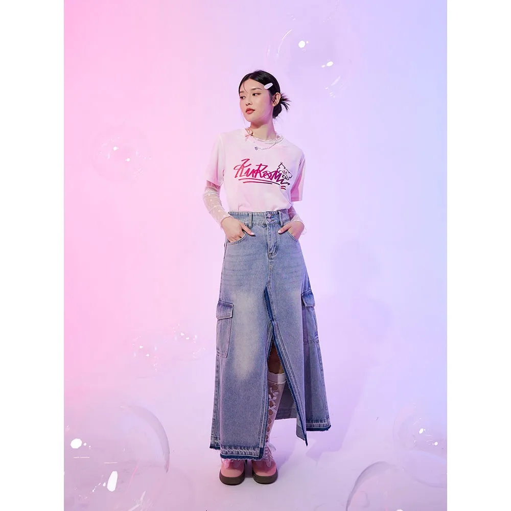 Cute Sario Kuromi Tie Dye T-Shirt Top
