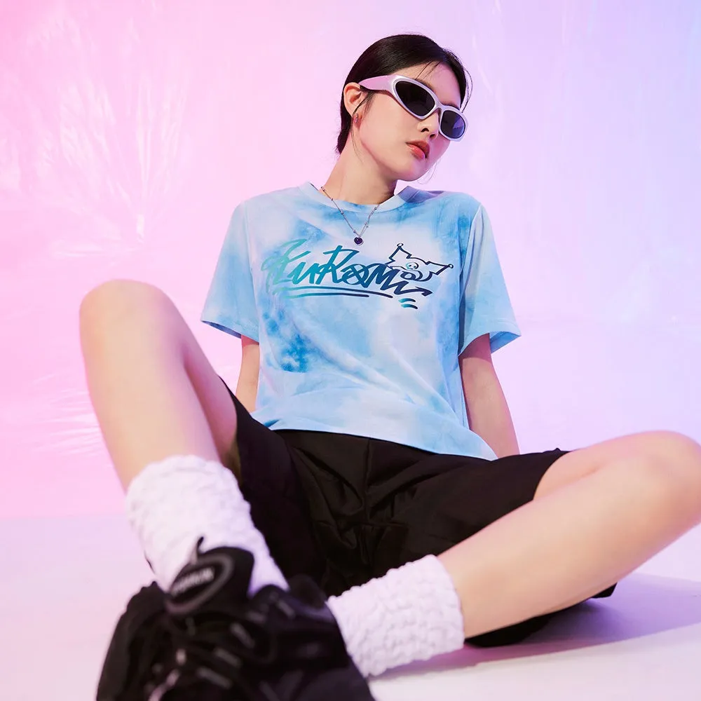 Cute Sario Kuromi Tie Dye T-Shirt Top