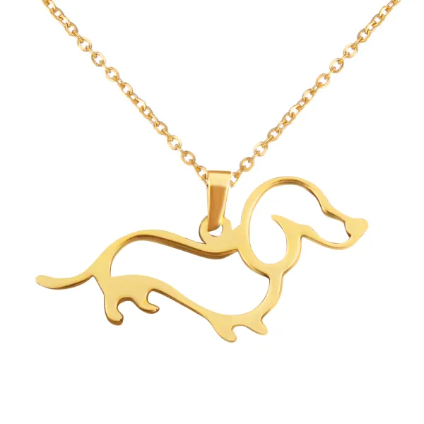 Dachshund Silhouette Necklace