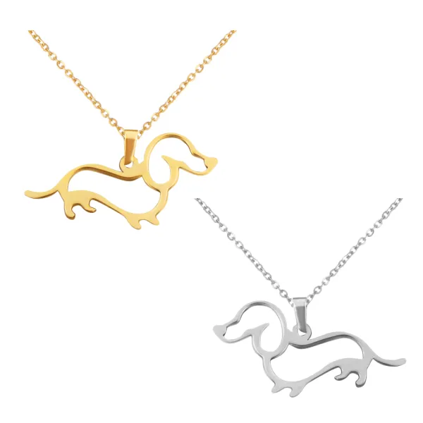 Dachshund Silhouette Necklace
