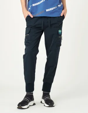 Dance monster embroidery multi-pocket pants