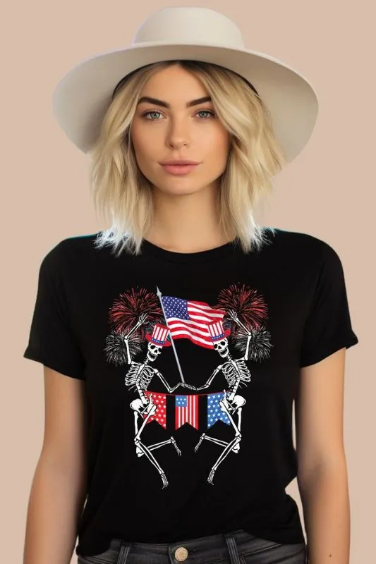 Dancing Skeletons July 4th Design PNG Download