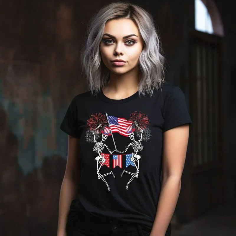 Dancing Skeletons July 4th Design PNG Download