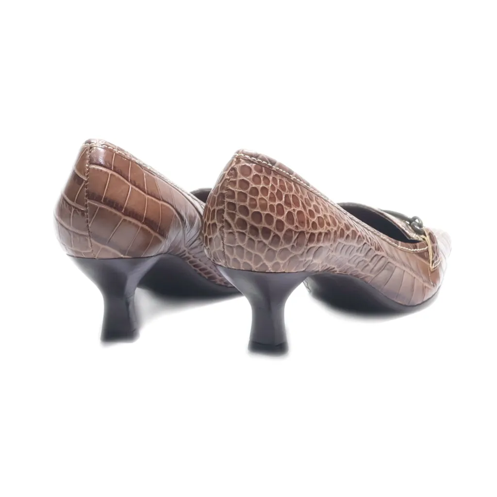 Daniel Hechter Mid-Heel Shoes Leather Brown Colour For Women
