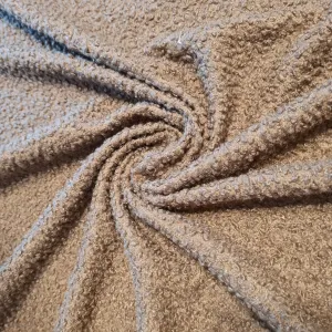 Dark Brown Solid Boucle Fabric 17895