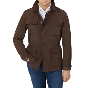 Dark Brown Suede Anton Leather Jacket