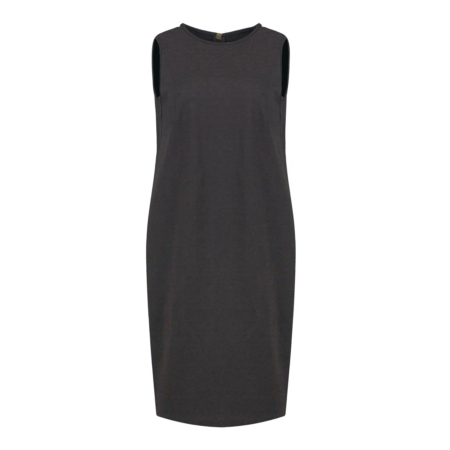 Dark Grey Punto Di Roma Sleeveless Sack Dress