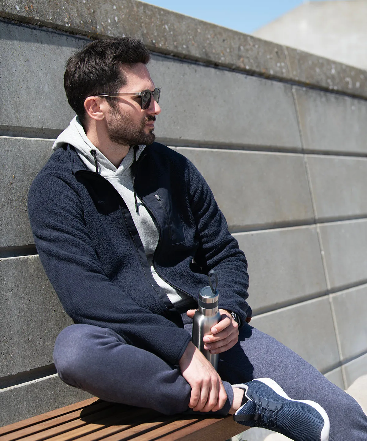 Dark Navy - Timberlake – modern sherpa fleece
