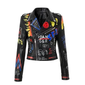 Dark Nights Faux Leather Motorcycle Jacket