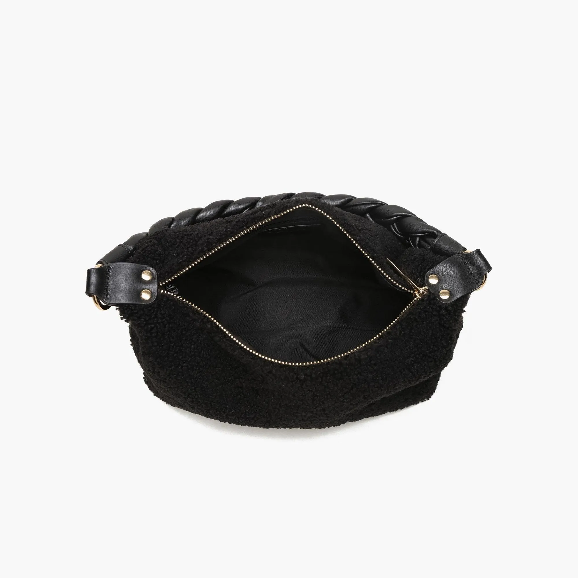 Dawn Faux Fur Braided Shoulder Bag