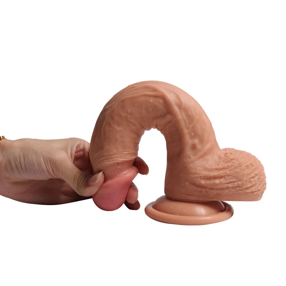 Dean's Penis 8" Dual-Layered Silicone Cock With Suction Cup