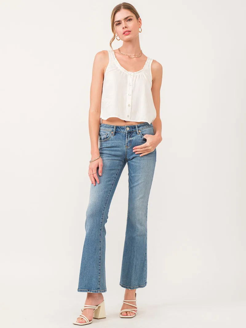 Dear John Rosie Low Rise Kick Crop Denim - Collister