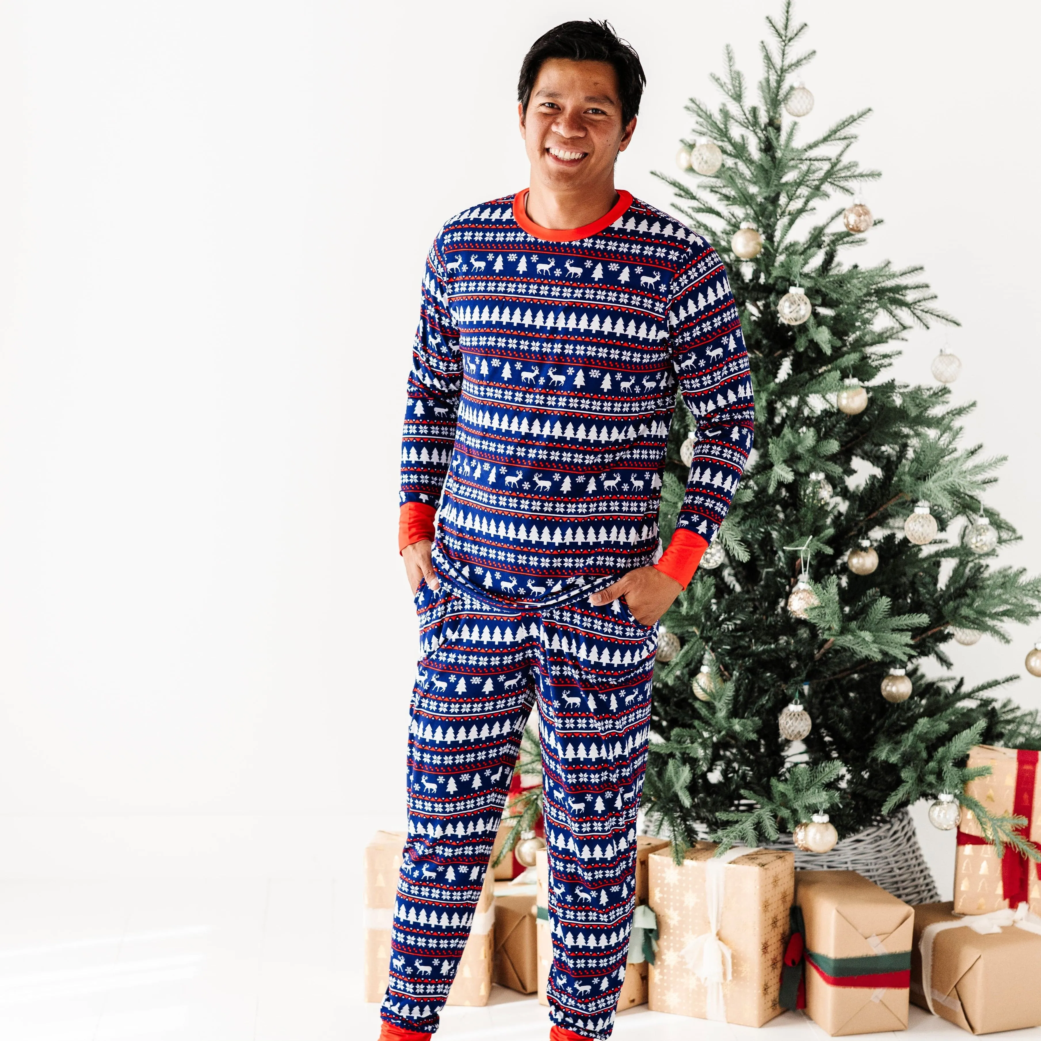 Deer Santa Men's Pants
