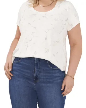 Deidre Modern Cotton Tee | Ivory / Light Grey