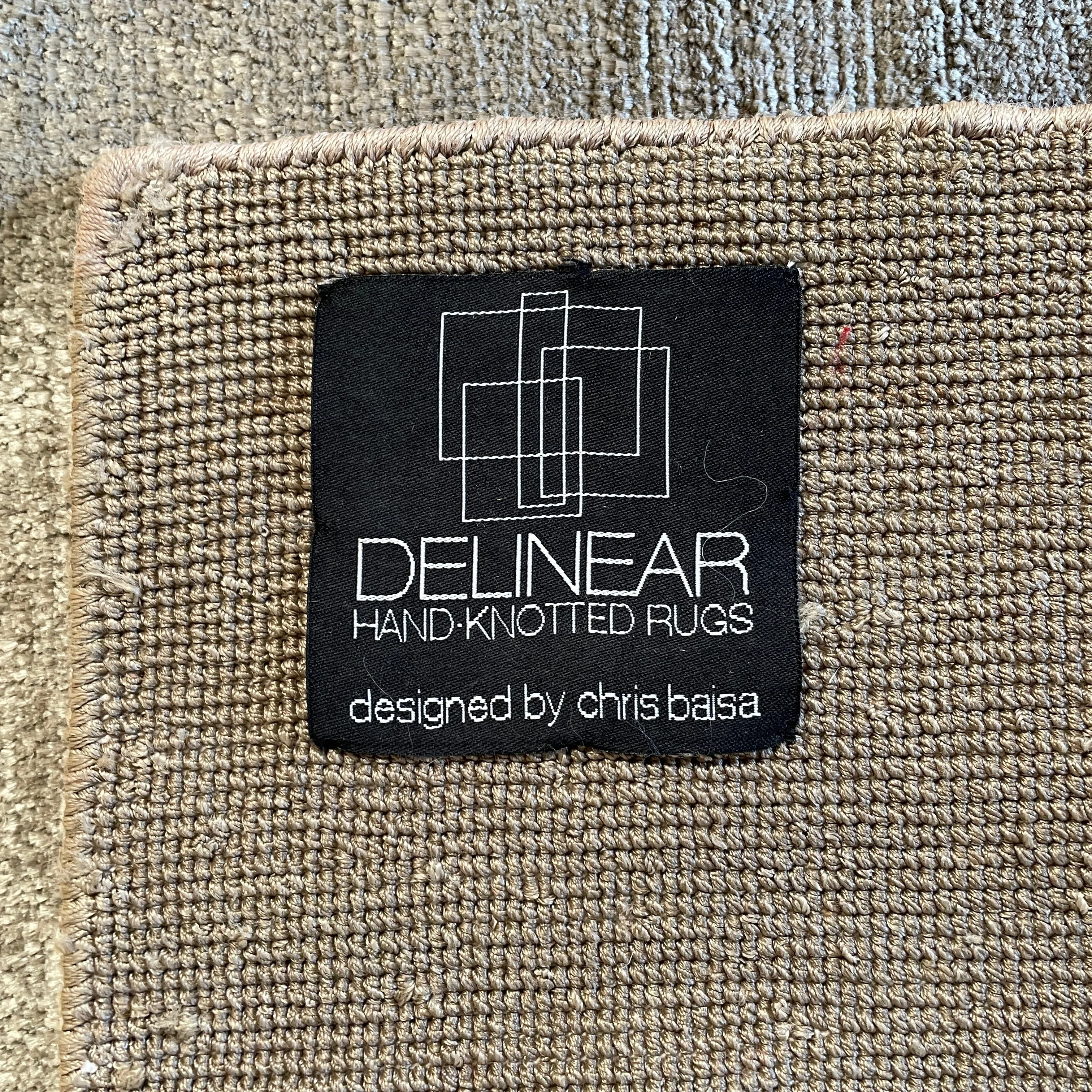 Delinear Pure Banana Silk 8'X10' Beige Rug