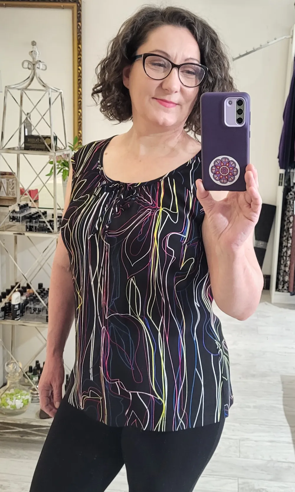 DELLA Neon Lines Blouse
