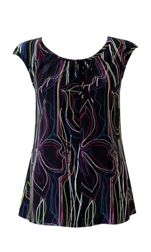 DELLA Neon Lines Blouse