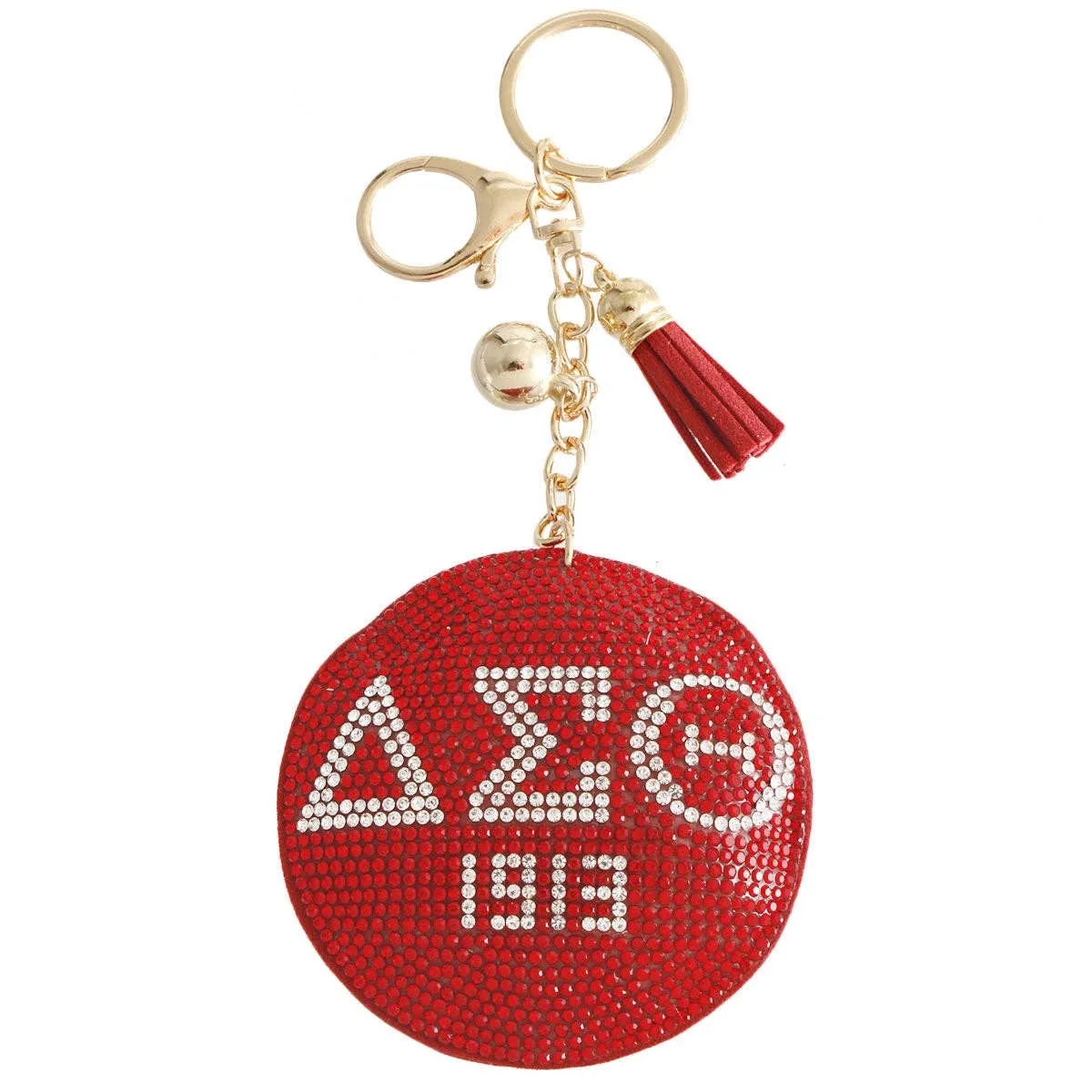 Delta Sigma Theta Red Padded Sorority Keychain