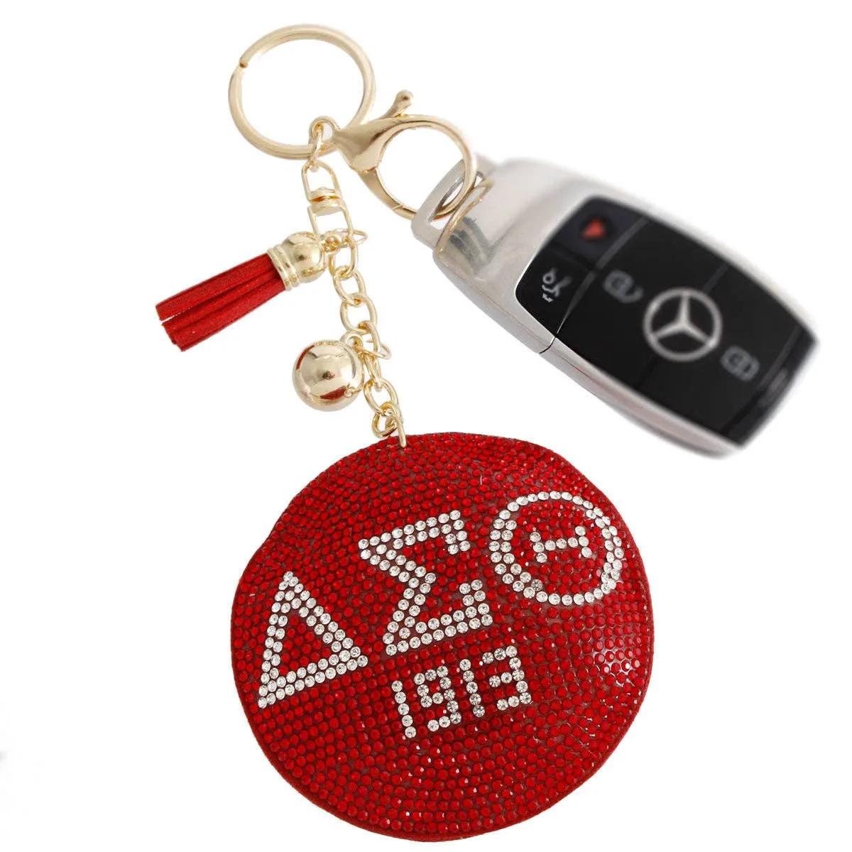 Delta Sigma Theta Red Padded Sorority Keychain