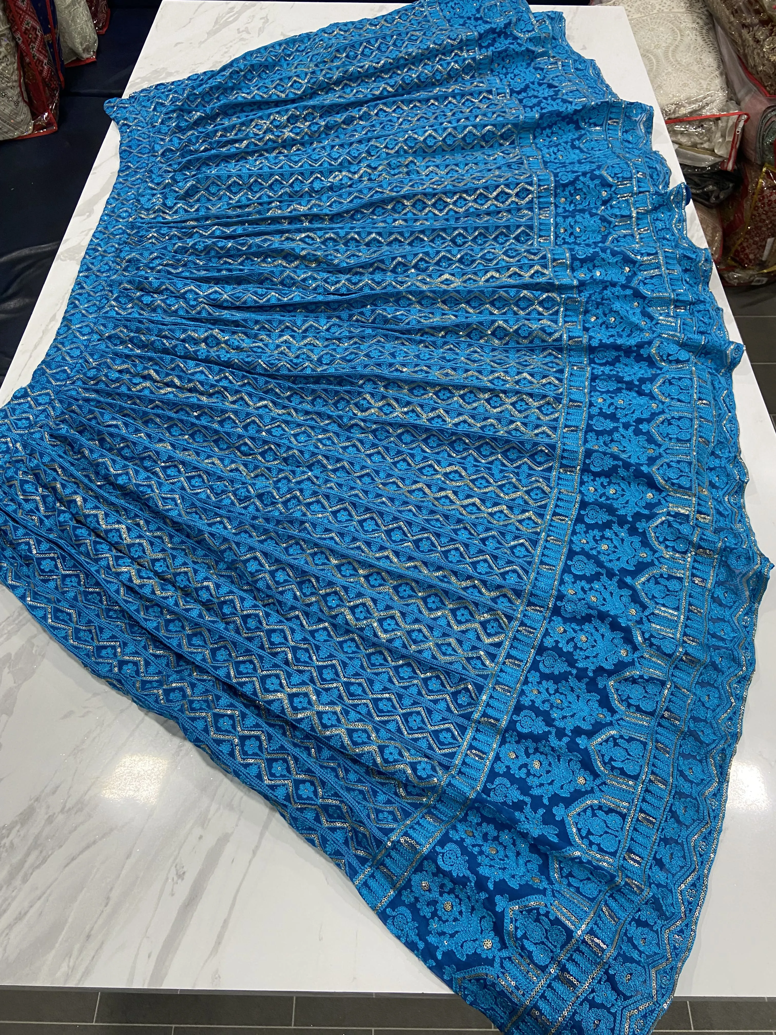Designer Blue Georgette lehenga Choli For Women