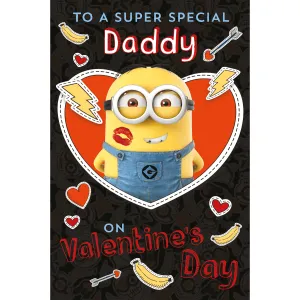 Despicable Me Minions 'Super Special Daddy' Valentines Day Card