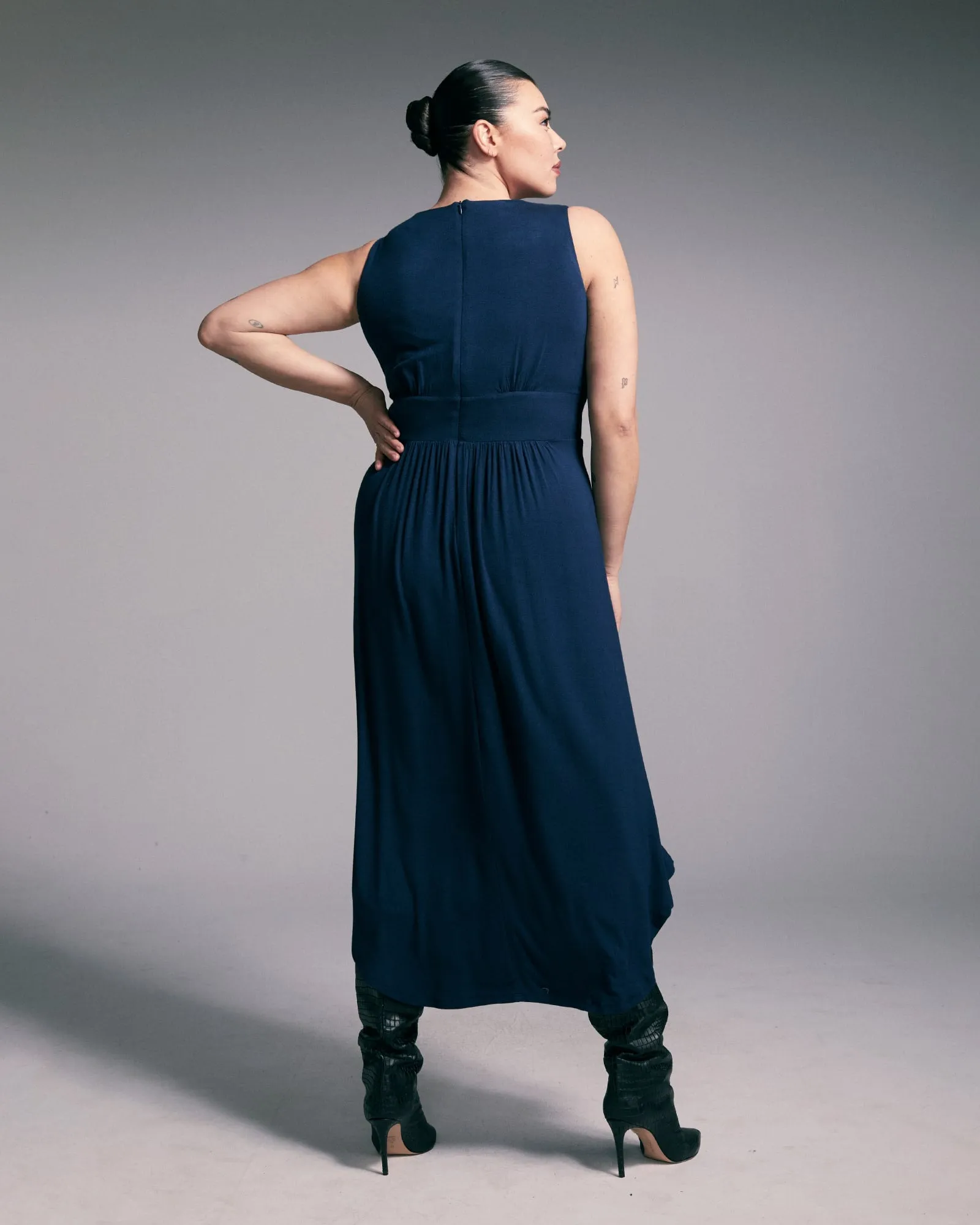 Destiny Tail Hem Maxi Dress | NAVY