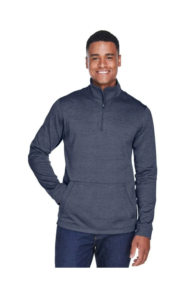 Devon & Jones DG798: Men's Newbury Melange Fleece Quarter-Zip