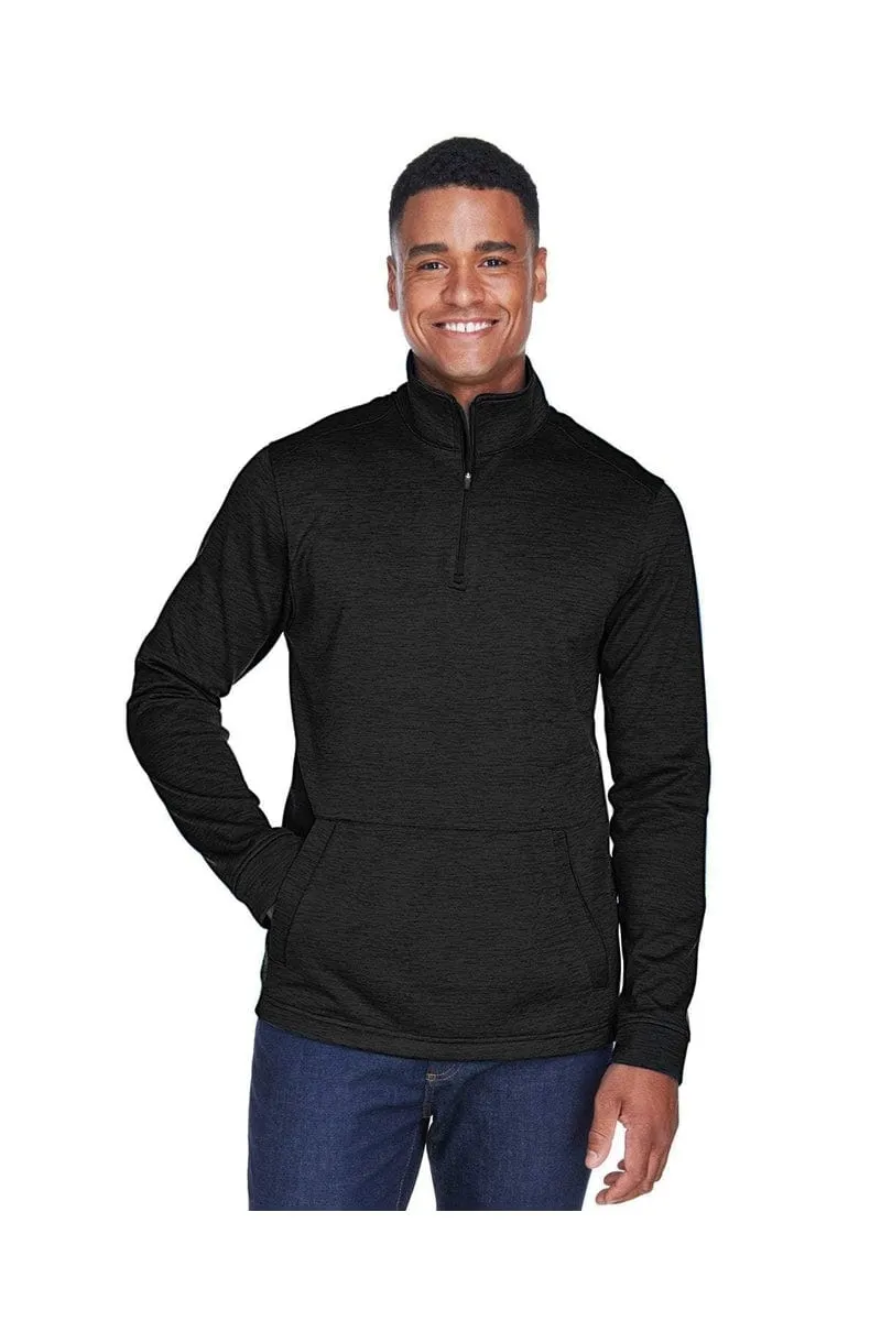 Devon & Jones DG798: Men's Newbury Melange Fleece Quarter-Zip