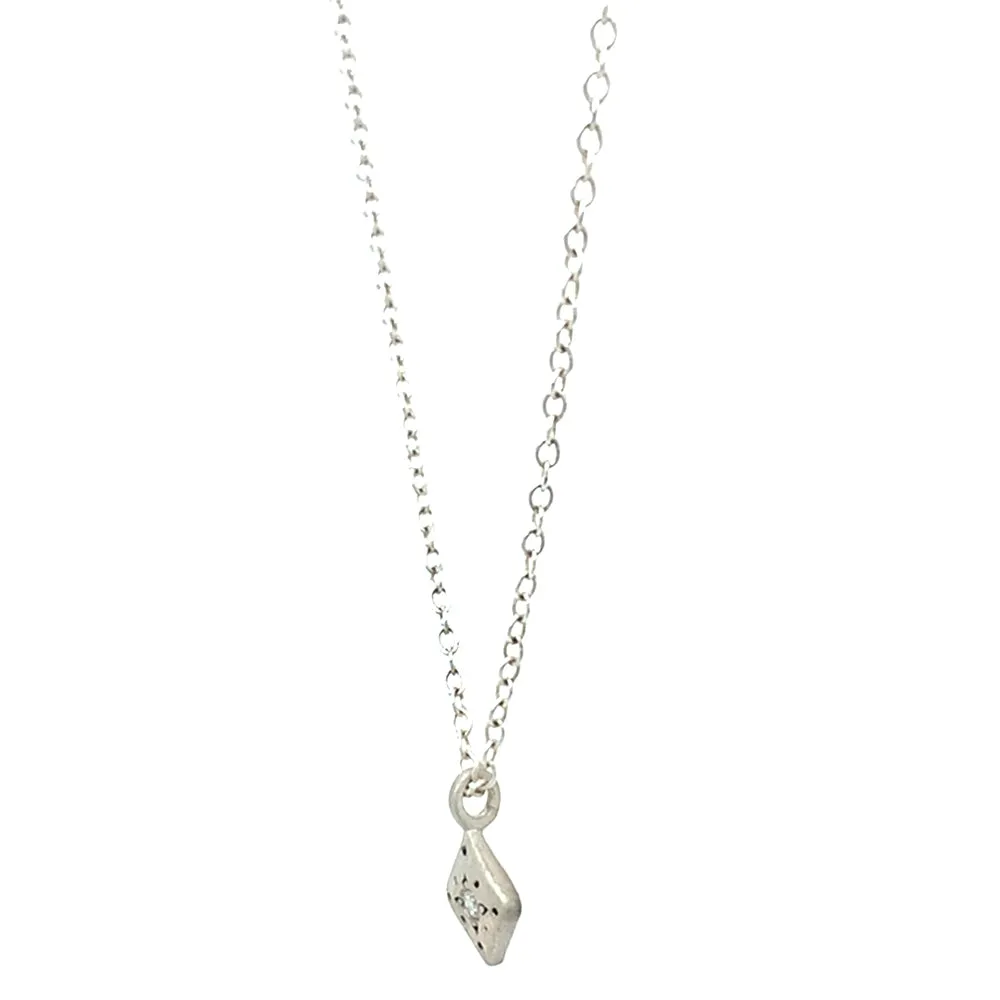 Diamond and Sterling Silver Necklace - "Night Charm"