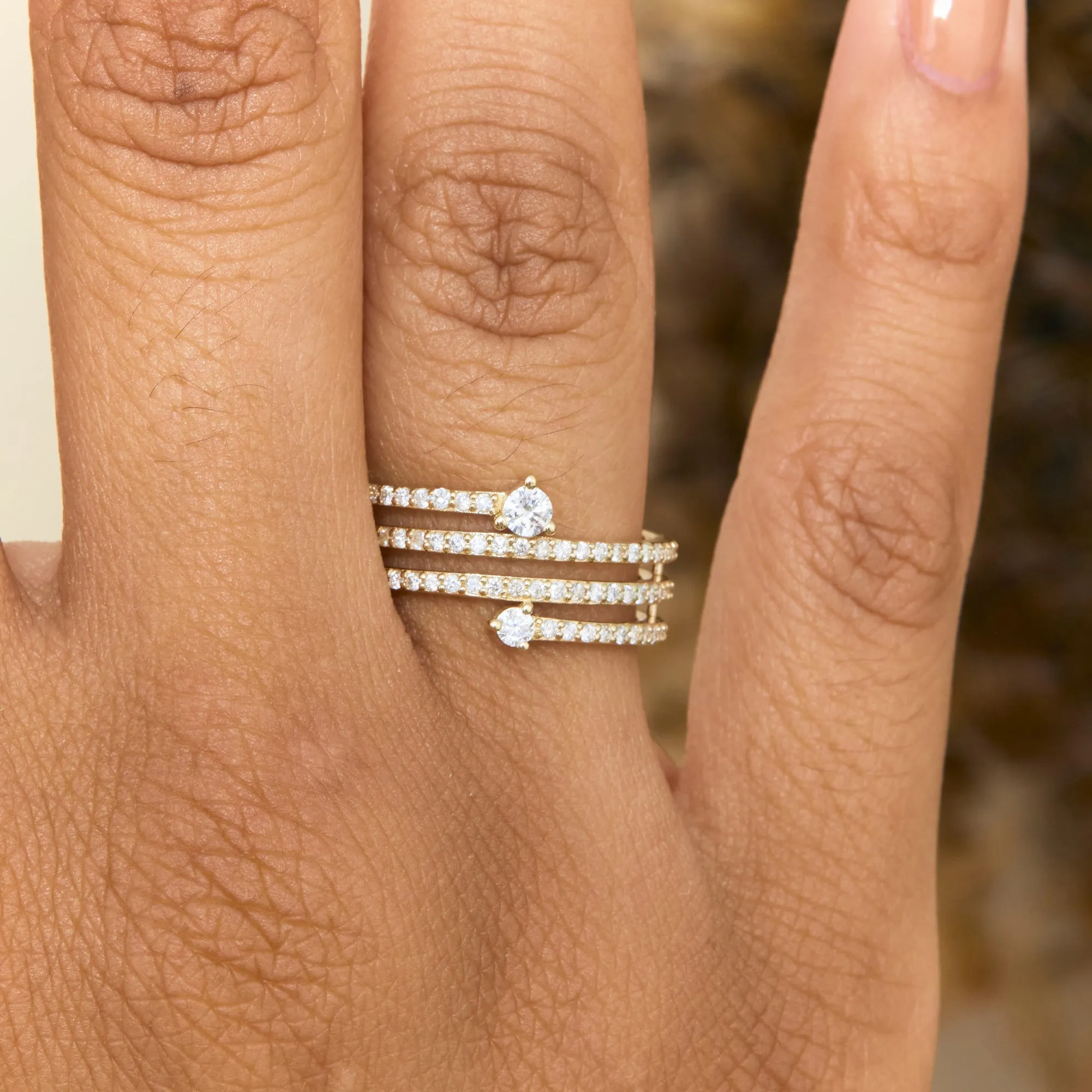 Diamond Coil Ring, Naia