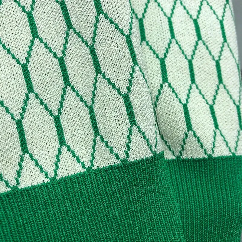 Diamond Geometric Pattern Polo Shirt