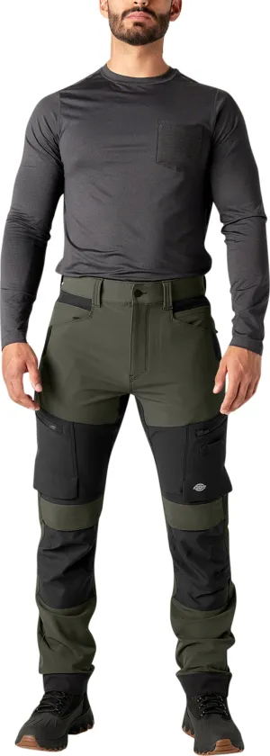 Dickies Men&#x27;s 4 Way Stretch Slim Taper Shell Trouser Moss/Black | Buy Dickies Men&#x27;s 4 Way Stretch Slim Taper Shell Trouser Moss/Black here | Outnorth